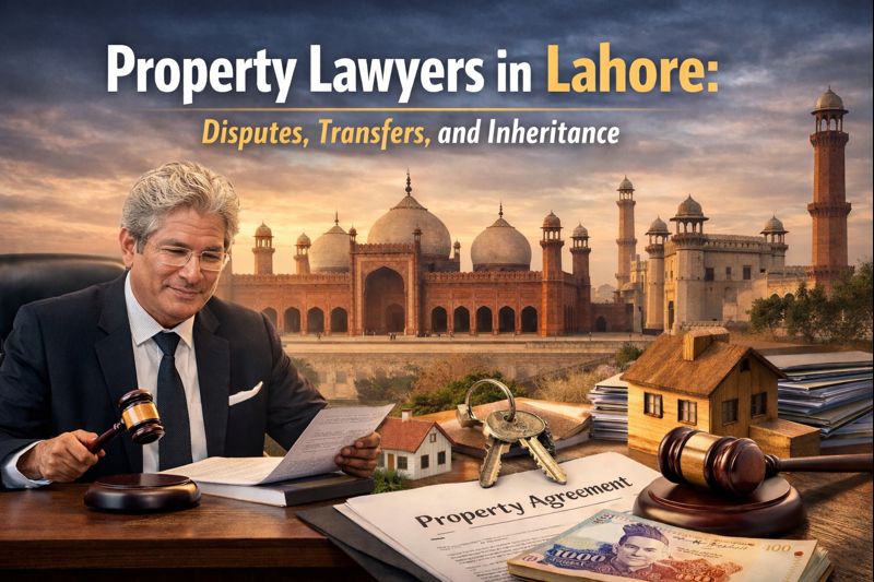 Property lawyer in Lahore reviewing legal documents for property disputes, transfers, and inheritance