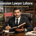 Possession lawyer in Lahore reviewing property dispute documents to help reclaim illegal possession
